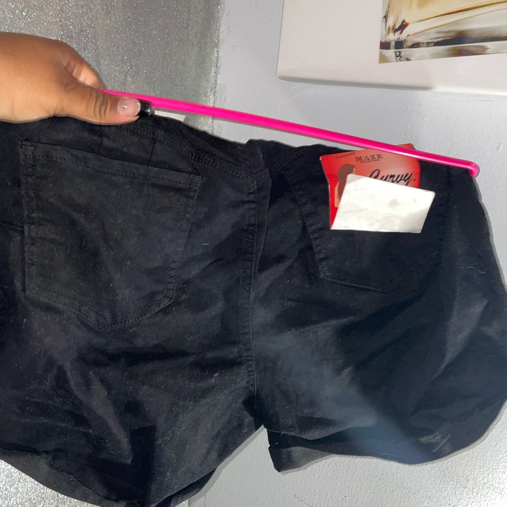 Black summer shorts